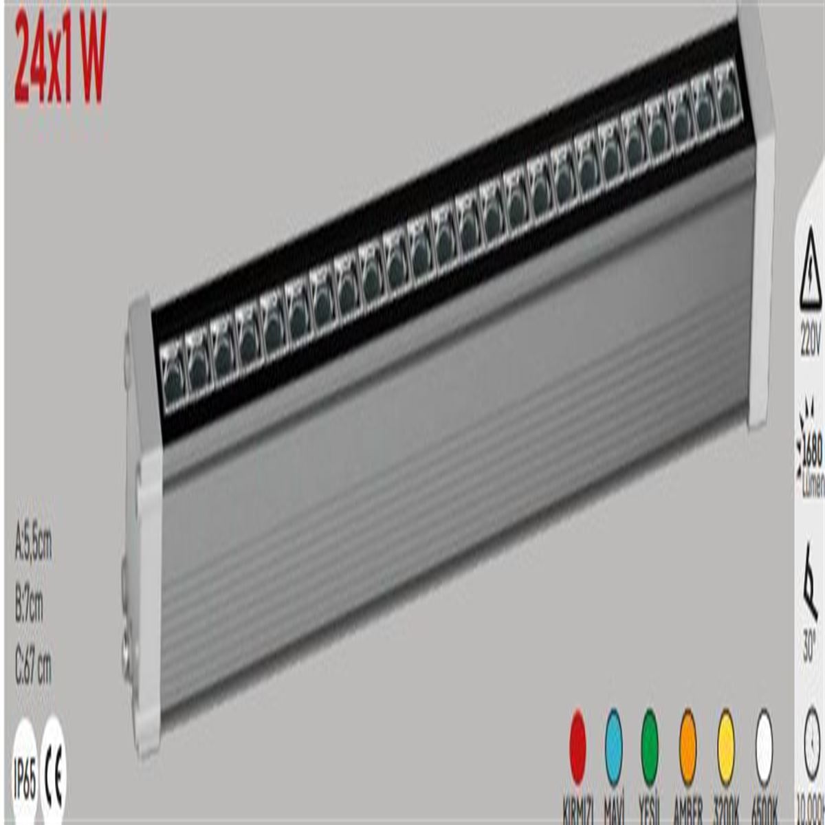 24X1 70cm WALLWASHER BEYAZ 1